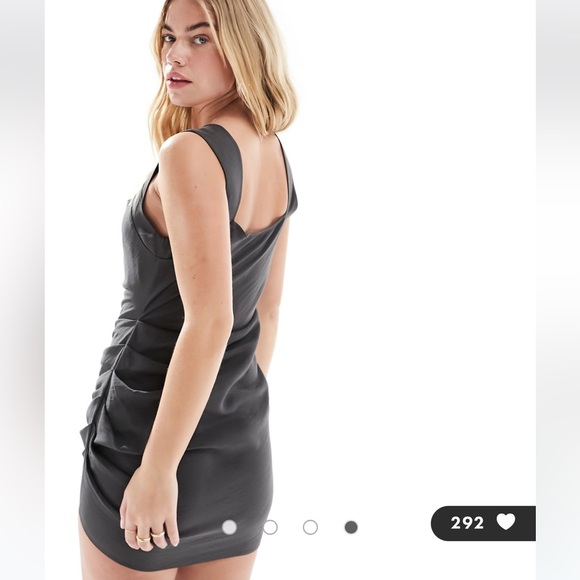 ASOS Gathered Crepe Mini Dress - Picture 5 of 10